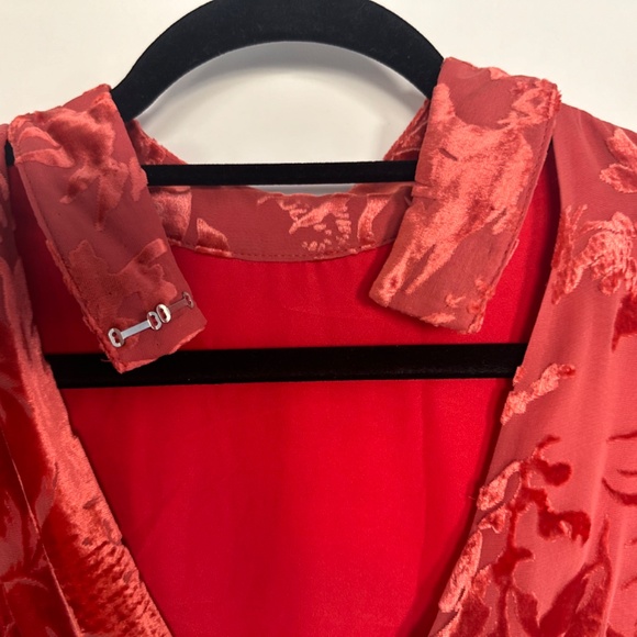 Harlow Pleated Devore Dress Size 4 By Whistles - Picture 9 of 12